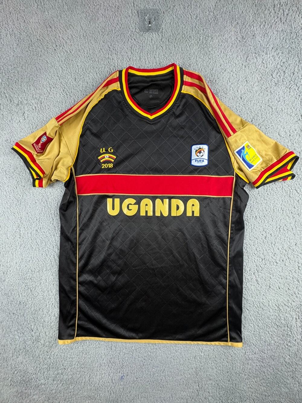 Sport Best Fashion Uganda National Football Team Jersey Men Black Short Sleeves